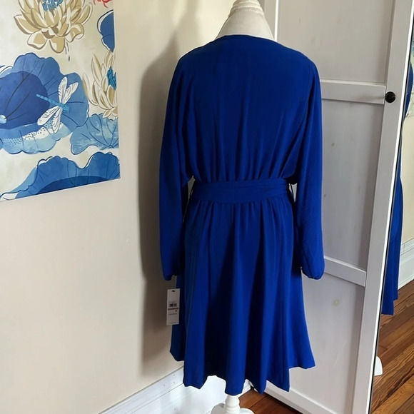 Calvin Klein Blue Casual Button Front Dress - Size 12 - Picture 8 of 10
